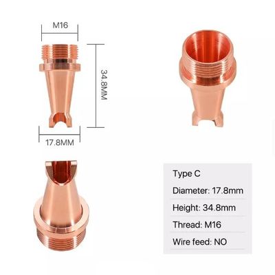 17.8mm M16 Lazer Kaynak Memesi Lazer Kaynak Makinesi Parçaları