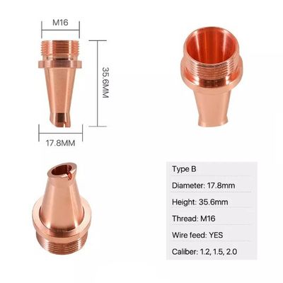 H35.6mm Lazer Kaynak Memesi M16 Fiber Lazer Kaynakçı Kafası İçin Konu