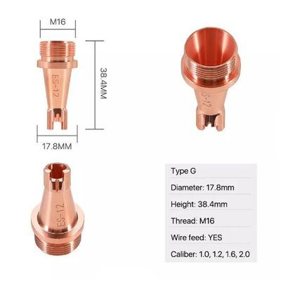 Fiber Lazer Kaynak Makinesi için M16 D17.8 Lazer Kaynakçı Nozulları